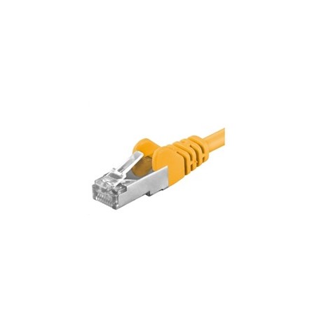 PREMIUMCORD Patch kabel CAT6a S-FTP, RJ45-RJ45, AWG 26/7 0,25m žlutá