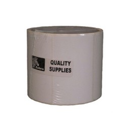 Label, Polyetherimide, 41.3x6.35mm Thermal Transfer, Z-Supreme 3100T White, Acrylic Adhesive, 76.2mm Core, Sample