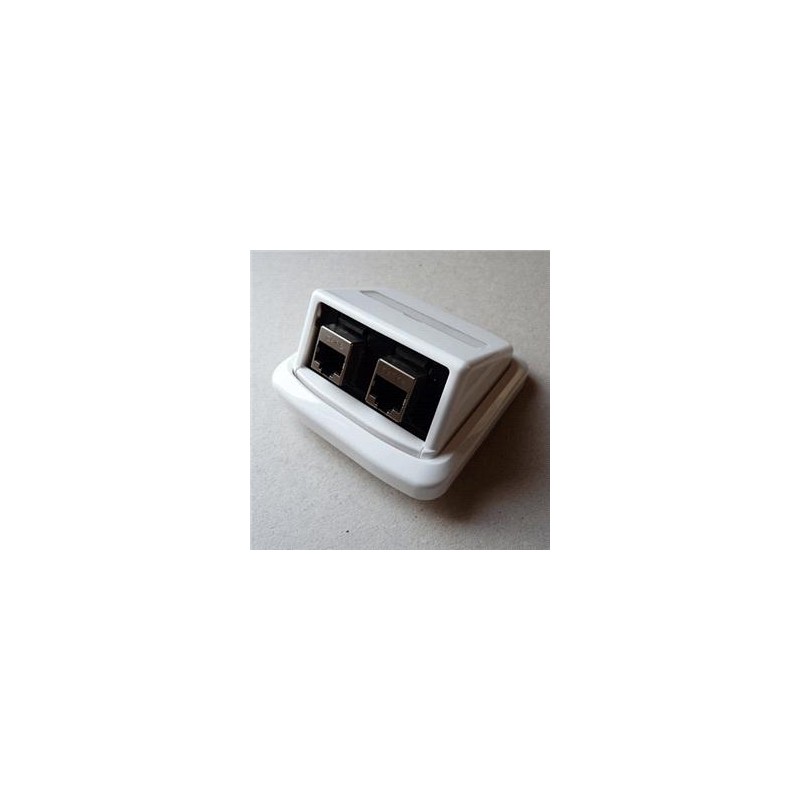 Dvojzásuvka ABB TANGO 2xRJ45 cat5e STP bílá