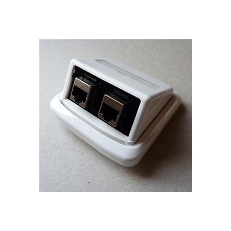 Dvojzásuvka ABB TANGO 2xRJ45 cat5e STP bílá