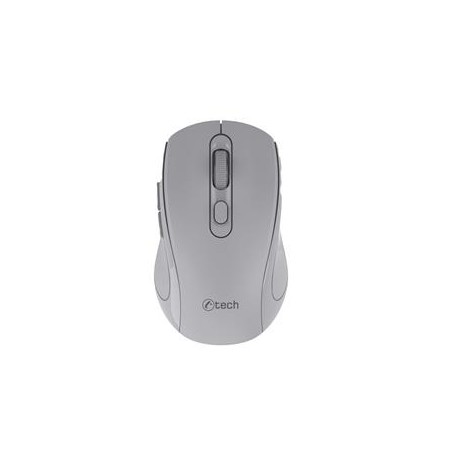 C-TECH myš Dual mode WLM-12GR, bezdrátová, 1600DPI, 6 tlačítek, šedá, USB nano receiver