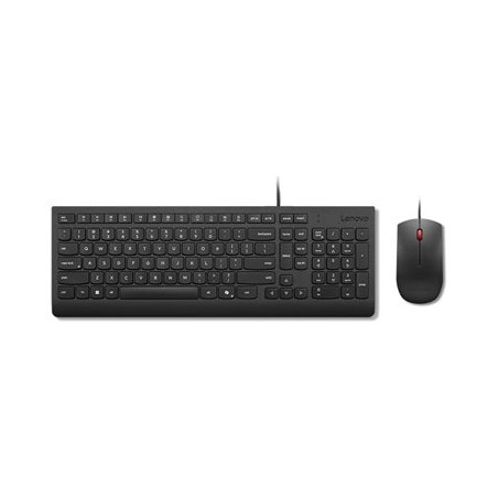 LENOVO klávesnice Essential Wired USB Keyboard + Mouse Set - USB, černá