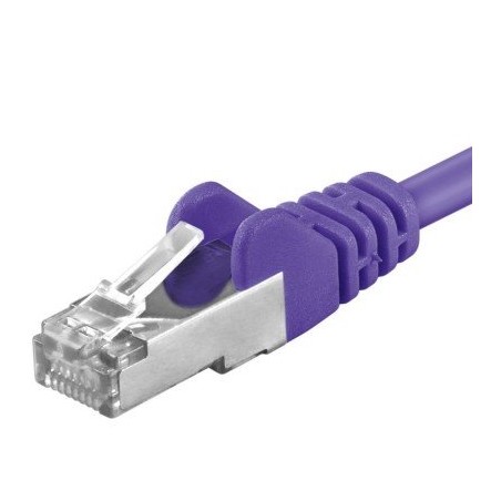 PREMIUMCORD Patch kabel CAT6a S-FTP, RJ45-RJ45, AWG 26/7 2m fialová
