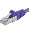 PREMIUMCORD Patch kabel CAT6a S-FTP, RJ45-RJ45, AWG 26/7 2m fialová