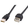 PREMIUMCORD Kabel USB 2.0 A-A 20 cm, prodlužovací (M/F)