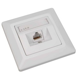 Solarix Zásuvka CAT6 STP 1 x RJ45 pod omítku bílá