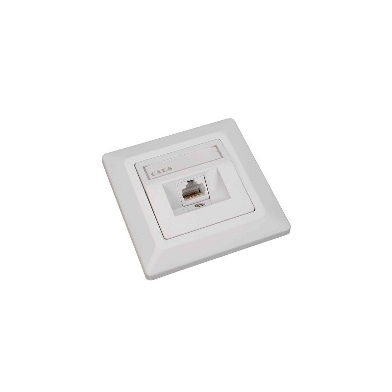 Solarix Zásuvka CAT6 STP 1 x RJ45 pod omítku bílá