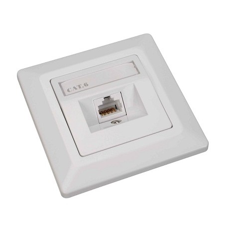 Solarix Zásuvka CAT6 STP 1 x RJ45 pod omítku bílá