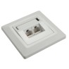 Solarix Zásuvka CAT6 STP 2 x RJ45 pod omítku bílá