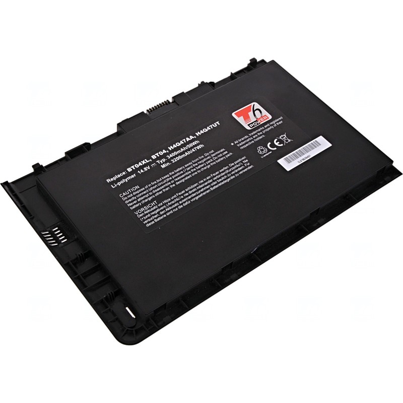 Baterie T6 Power pro HP EliteBook 9470m, EliteBook Folio 9470m, 3400mAh, 50Wh, 4cell, Li-pol