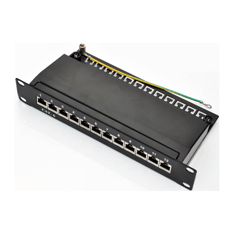 Patch panel 10" STP cat.6 12portů