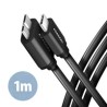AXAGON BUMM3-CM10AB, SPEED kabel Micro-B USB - USB-C, 1m, USB 3.2 Gen 1, 3A, ALU, tpe, černý