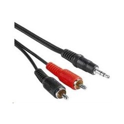 PREMIUMCORD Kabel audio 3,5mm Jack - 2x Cinch 2m (M/M, stereo)