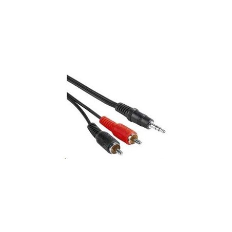 PREMIUMCORD Kabel audio 3,5mm Jack - 2x Cinch 2m (M/M, stereo)