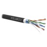 Instalační kabel Solarix venkovní FTP, Cat5E, drát, PVC+PE, dvojitý plášť, cívka 305m