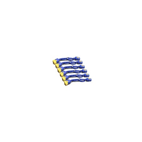 Power Cord Kit (6 ea), Locking, C19 to C20, 1.2m, Blue