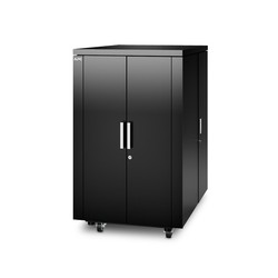 NetShelter CX24U Secure Soundproof Server Room in a Box Enclosure - Shock Packaging - Black