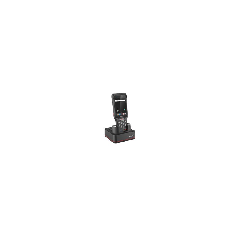 CK62 & EDA61K home base for recharging computer and battery, without I/O connector. Kit includes power supply & UK power cord.