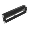 Instalační panel 3U s DIN lištou do 19" rozvaděče, BK RAL9005