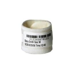 Wristband, Paper/PET, 1.375x5.5in (35x140mm), Laser, LaserBand 2, Hook & Loop Closure, Infant, W/ labels, , 100 bands/box