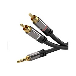 PREMIUMCORD kabel, Jack 3.5mm-2xCINCH M/M 1,5m
