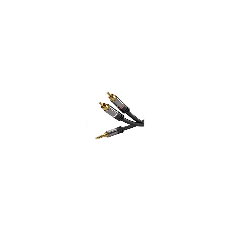 PREMIUMCORD kabel, Jack 3.5mm-2xCINCH M/M 1,5m