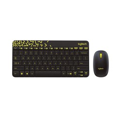 Logitech MK240 Nano Wireless Keyb./Mouse/Black/Chartreuse-RUS-2.4GHZ-EME