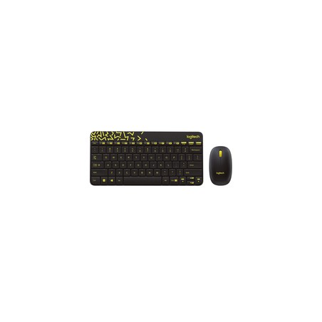 Logitech MK240 Nano Wireless Keyb./Mouse/Black/Chartreuse-RUS-2.4GHZ-EME