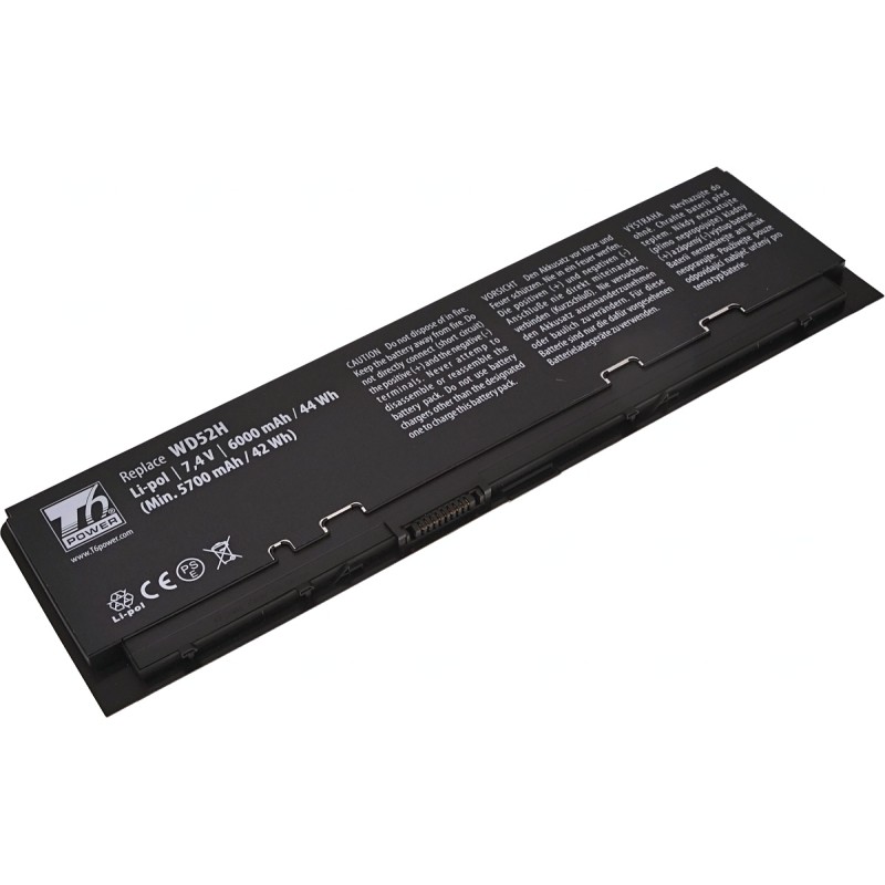 Baterie T6 Power pro Dell Latitude E7240, E7250, 6000mAh, 44Wh, 4cell, Li-pol