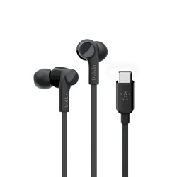 BELKIN ROCKSTAR INEAR HEADPHONE/WITH USB-C CONNECTOR BLACK