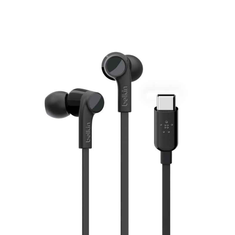 Belkin Rockstar Inear Headphone/With USB-C Connector Black