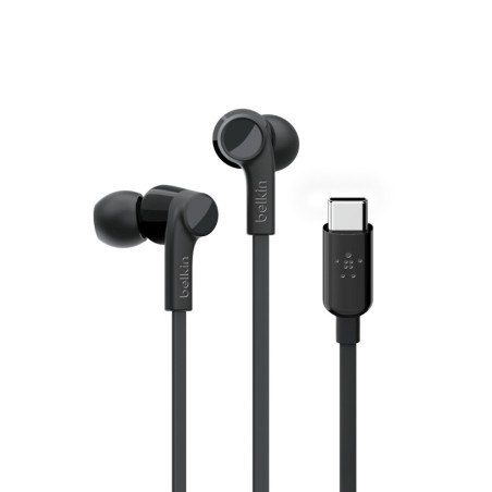 Belkin Rockstar Inear Headphone/With USB-C Connector Black