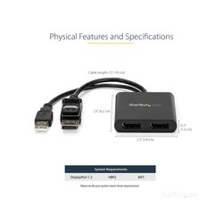 Startech MST Hub - 2-Port DisplayPort/.