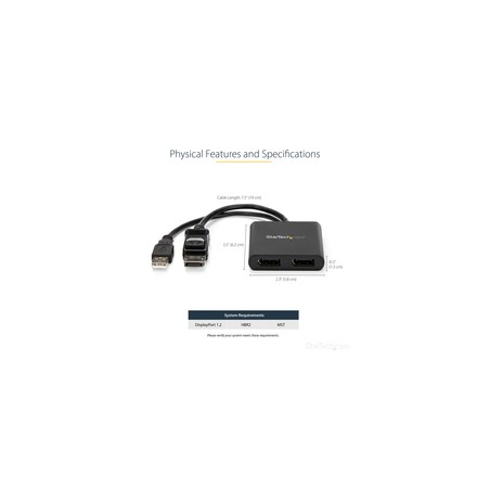 Startech MST Hub - 2-Port DisplayPort/.