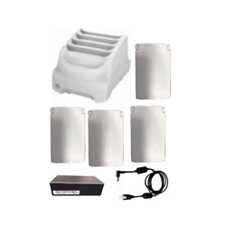 TC21/TC26 Healthcare bundle, inc. HC White 4-slot Battery Charger and (4) batteries , power supply and DC cable.AC cord sold