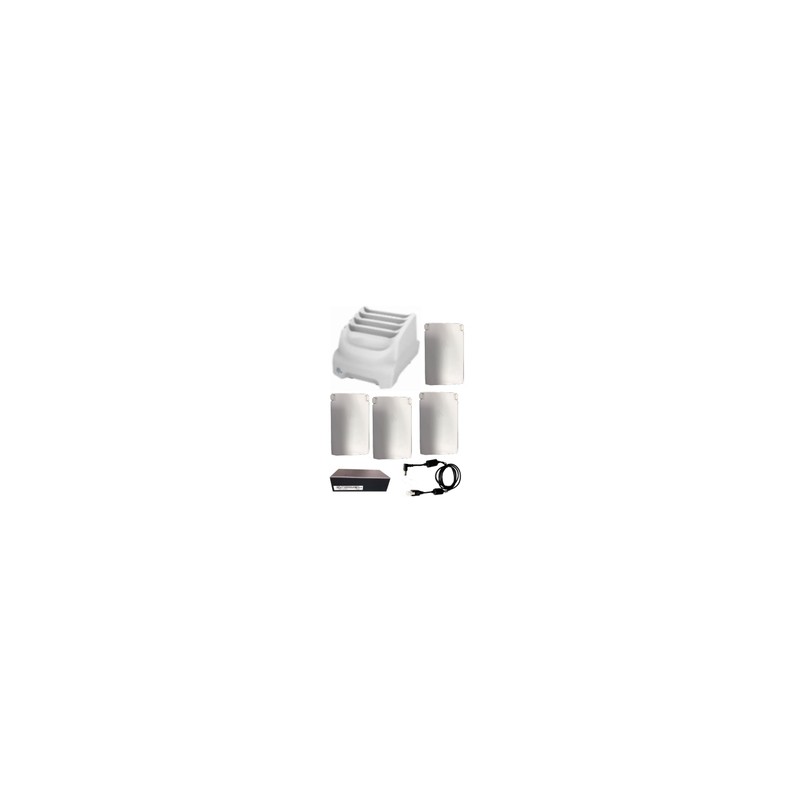 TC21/TC26 Healthcare bundle, inc. HC White 4-slot Battery Charger and (4) batteries , power supply and DC cable.AC cord sold
