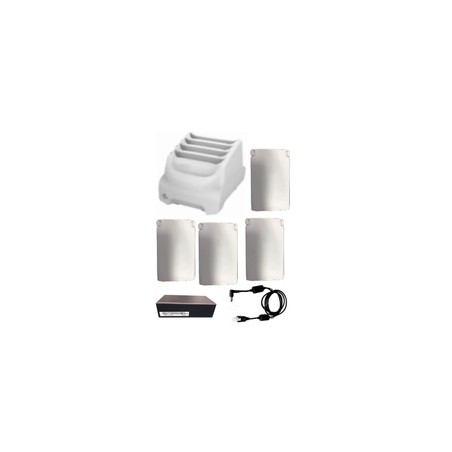 TC21/TC26 Healthcare bundle, inc. HC White 4-slot Battery Charger and (4) batteries , power supply and DC cable.AC cord sold