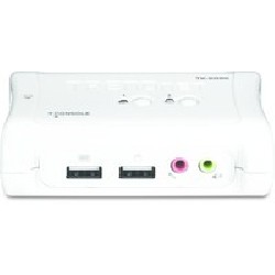 TRENDnet 2 Port USB KVM Switch Kit/W. Audio Include 2 X KVM Cables
