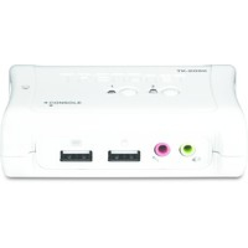 TRENDnet 2 Port USB KVM Switch Kit/W. Audio Include 2 X KVM Cables