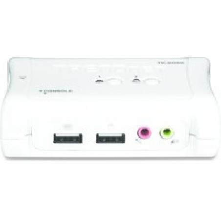 TRENDnet 2 Port USB KVM Switch Kit/W. Audio Include 2 X KVM Cables