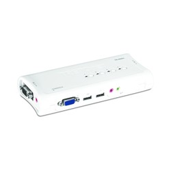 4 PORT USB KVM SWITCH KIT/W/ AUDIO INCLUDES 4X KVM CABLES