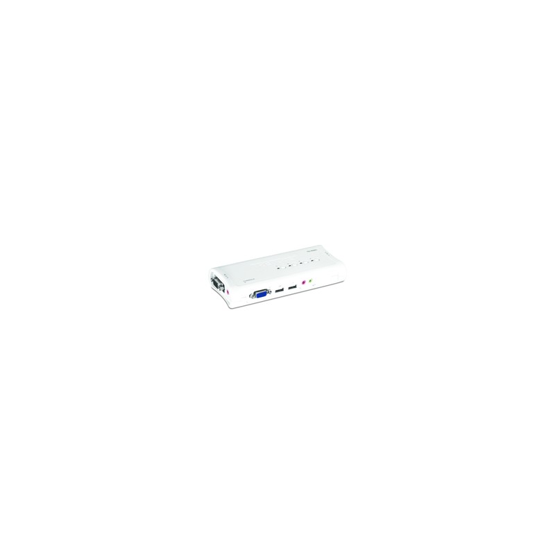 4 PORT USB KVM SWITCH KIT/W/ AUDIO INCLUDES 4X KVM CABLES