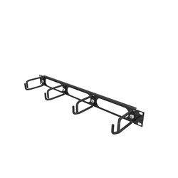 1U HORIZONTAL CABLE ORGANIZER W/WITH METAL D RINGS (QTY 1)