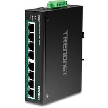 TRENDnet 8-Port Ind.Fast Eth PoE+ Switch/DIN-Rail