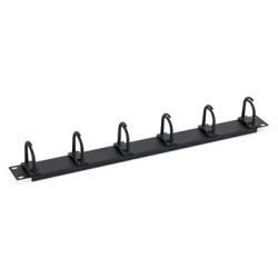 TRITON 19" vyvazovací panel 1U 5x plastová úchytka, černý