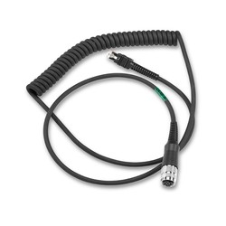Zebra Cable - RS232: Amphenol Threaded Circular Connector For VC5090, 9FT (2.8M) Coiled With TTL Current Limit Protection