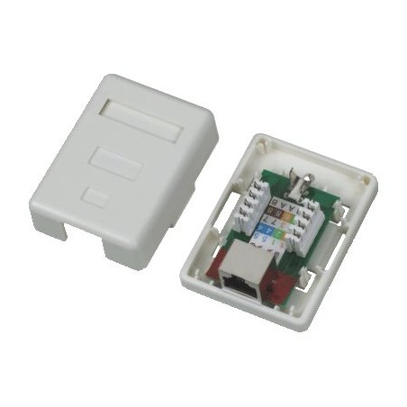 DATACOM STP jednozásuvka nad omítku Cat5e 1 x RJ45