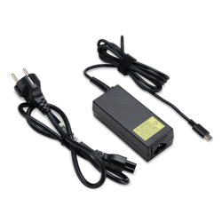 ACER 45W_USB Type C Adapter, Black - pro zařízení s USB C, EU POWER CORD (RETAIL PACK)