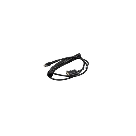 Zebra Cable Assy RS232: DB9 Male Connector, 9FT. (2.8M) Coiled, Power Pin 9, TXD ON 2, True Converter