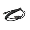 Zebra Cable Assy RS232: DB9 Male Connector, 9FT. (2.8M) Coiled, Power Pin 9, TXD ON 2, True Converter